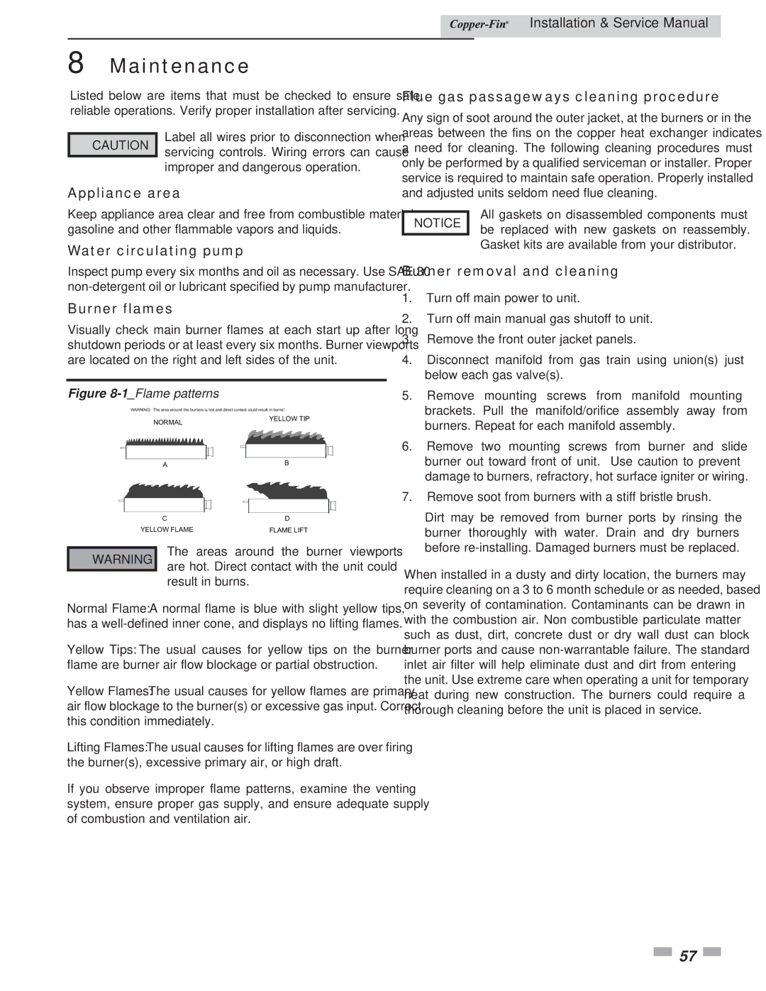 Lochinvar 497 - 2067 service manual Maintenance 