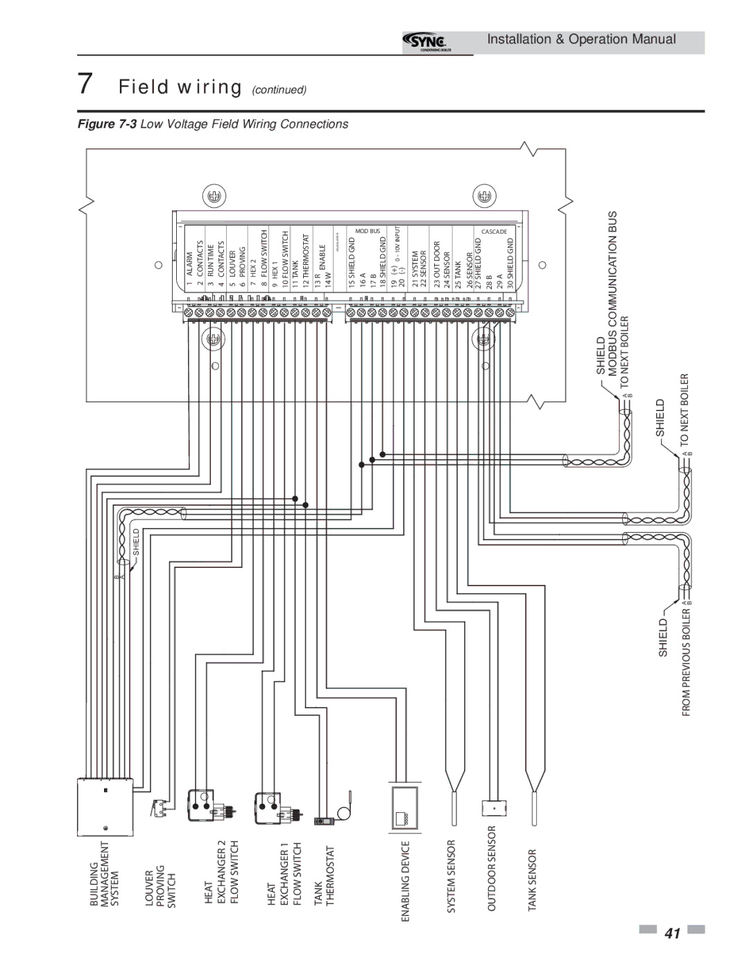 Lochinvar 5 operation manual 3Low Voltage Field Wiring Connections 