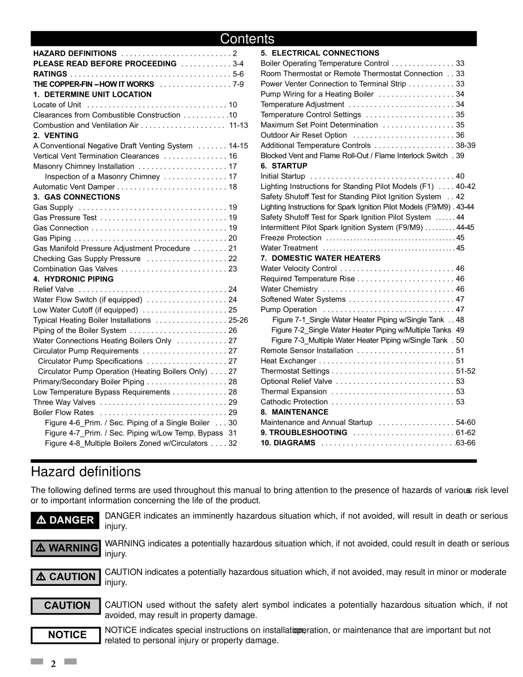 Lochinvar 500, 90 service manual Contents 