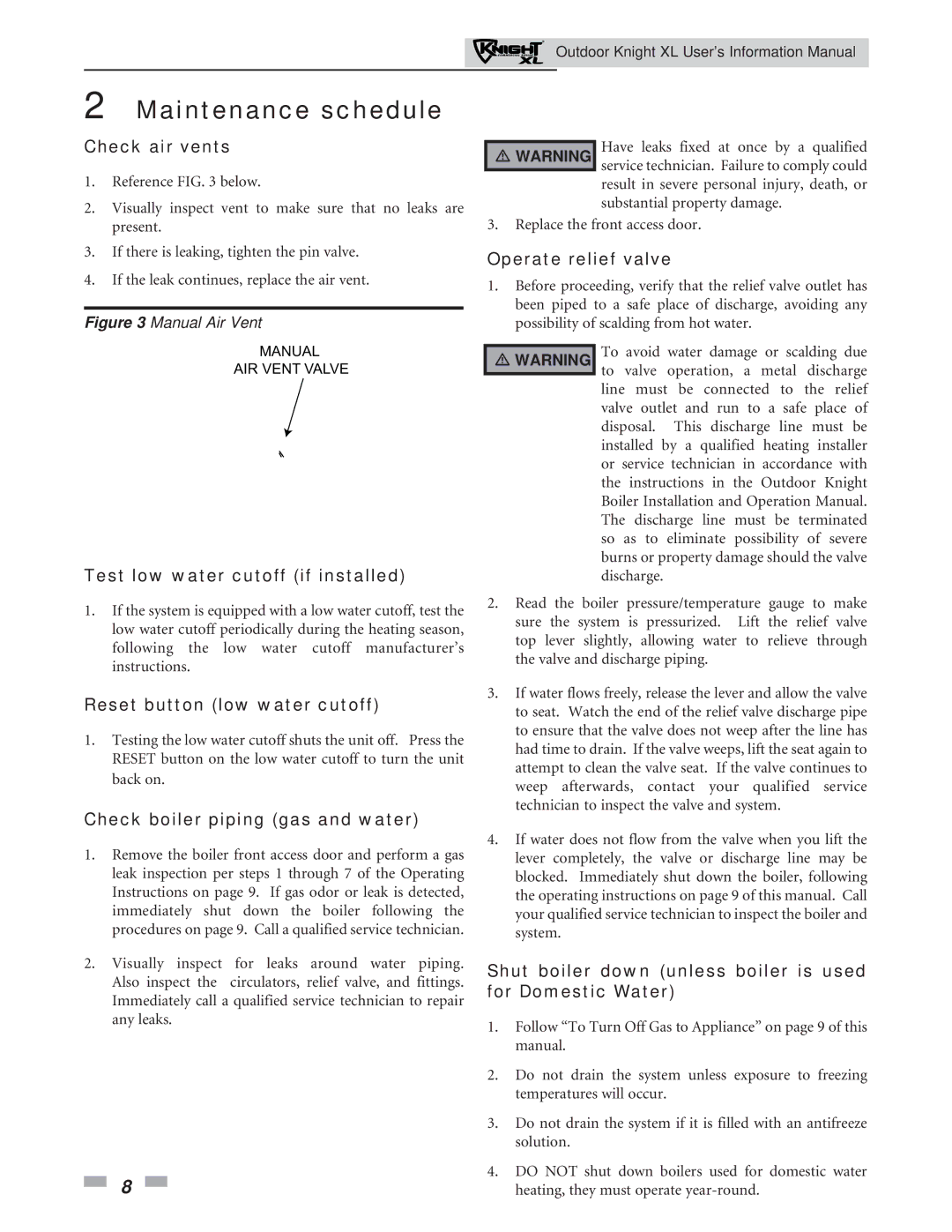 Lochinvar 801, 400 service manual Check air vents 