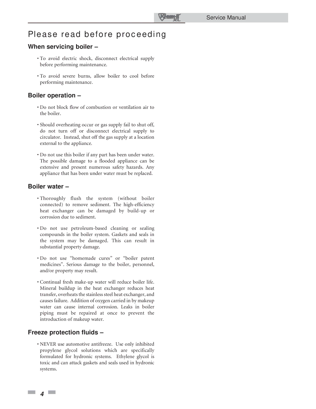 Lochinvar 801, 400 service manual When servicing boiler 