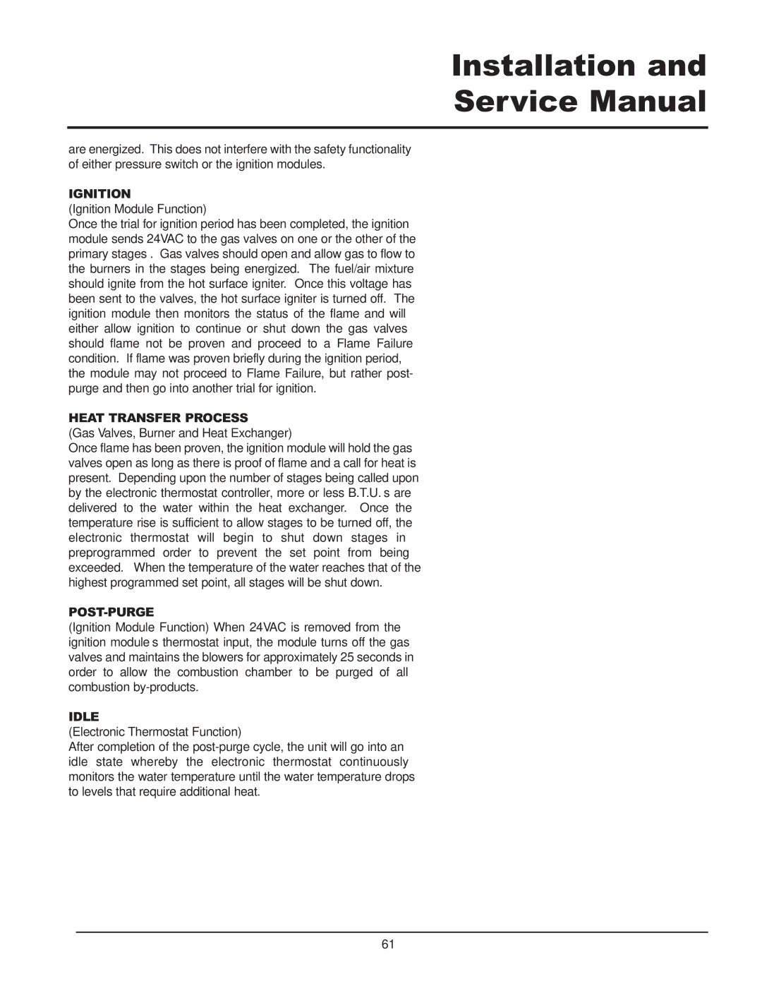 Lochinvar CF-CH(E)-i&s-08, 999 - 750, 399 service manual Ignition 