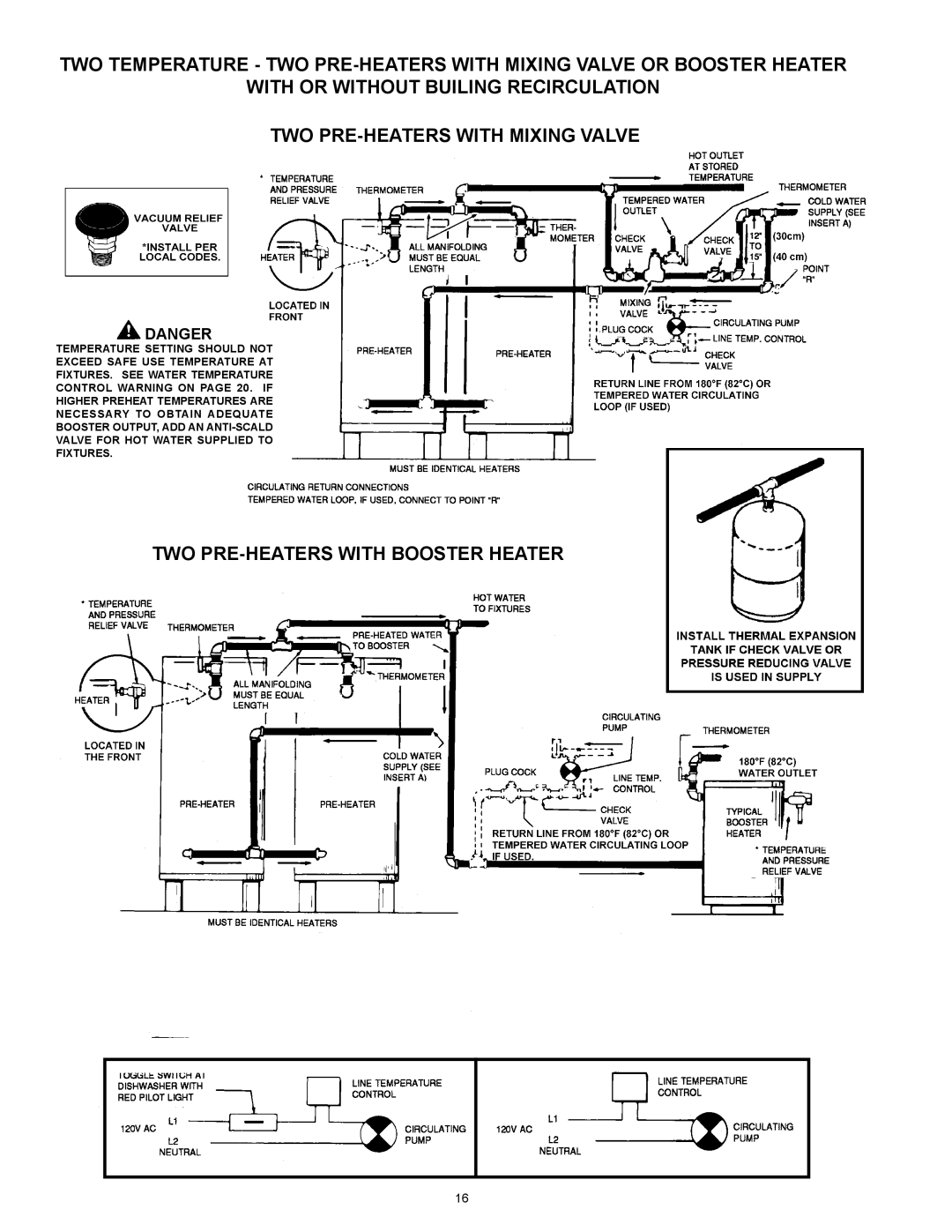 Lochinvar CG200, CG150 warranty TWO PRE-HEATERS with Booster Heater 