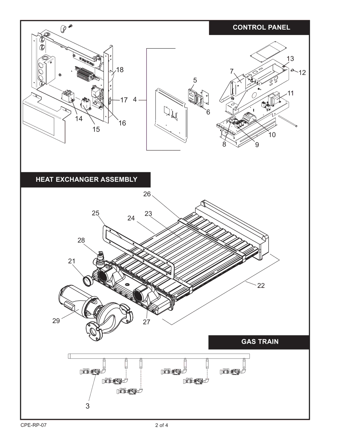 Lochinvar CP 991-2071 manual Control Panel 