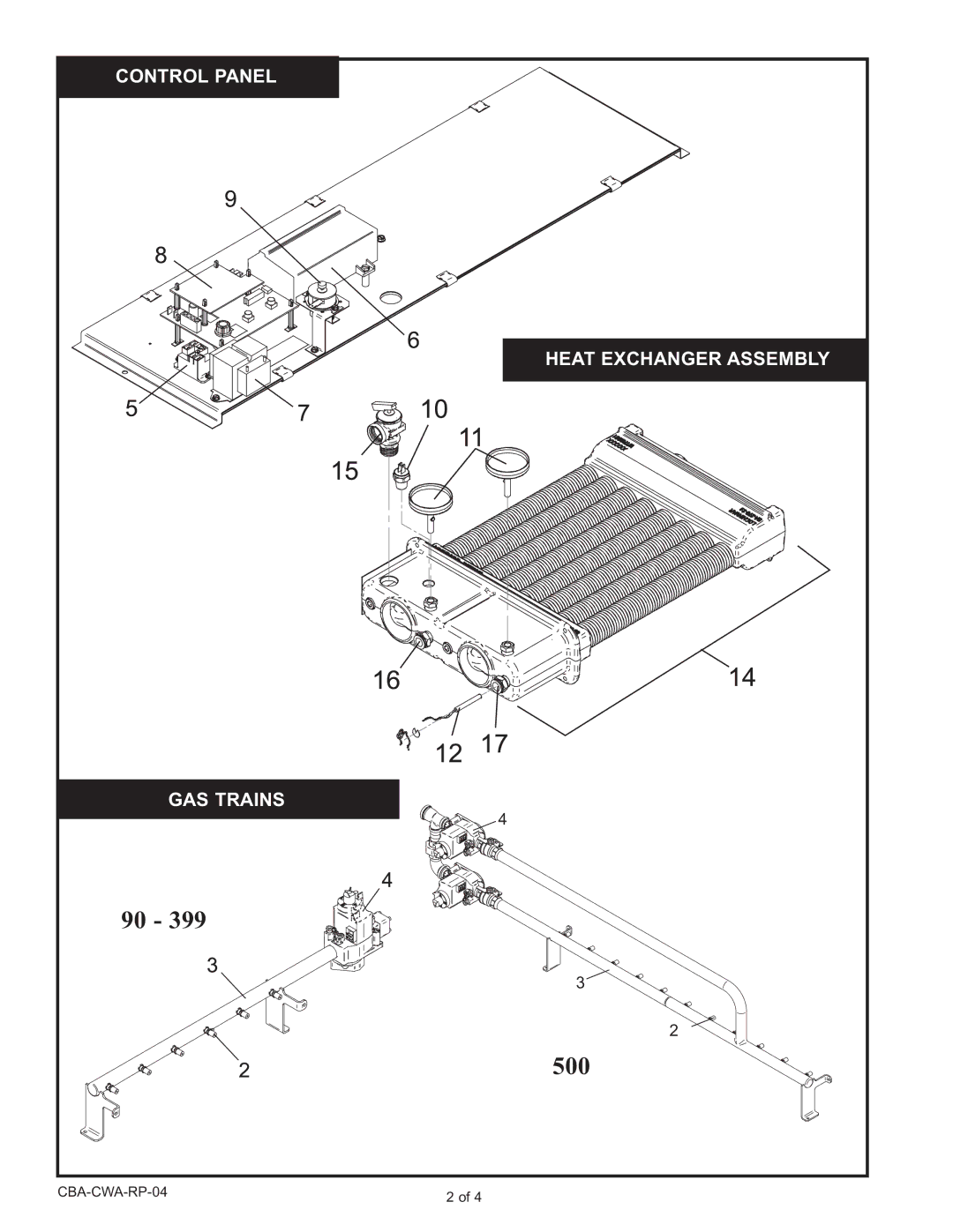 Lochinvar CW 90-500, CB 315-500 manual 