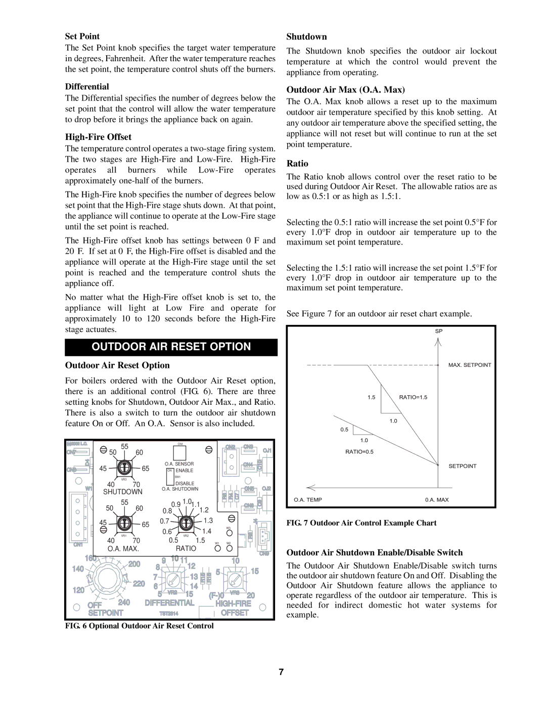 Lochinvar 150, EB-EWU-02, 000 - 300 installation manual Outdoor AIR Reset Option 