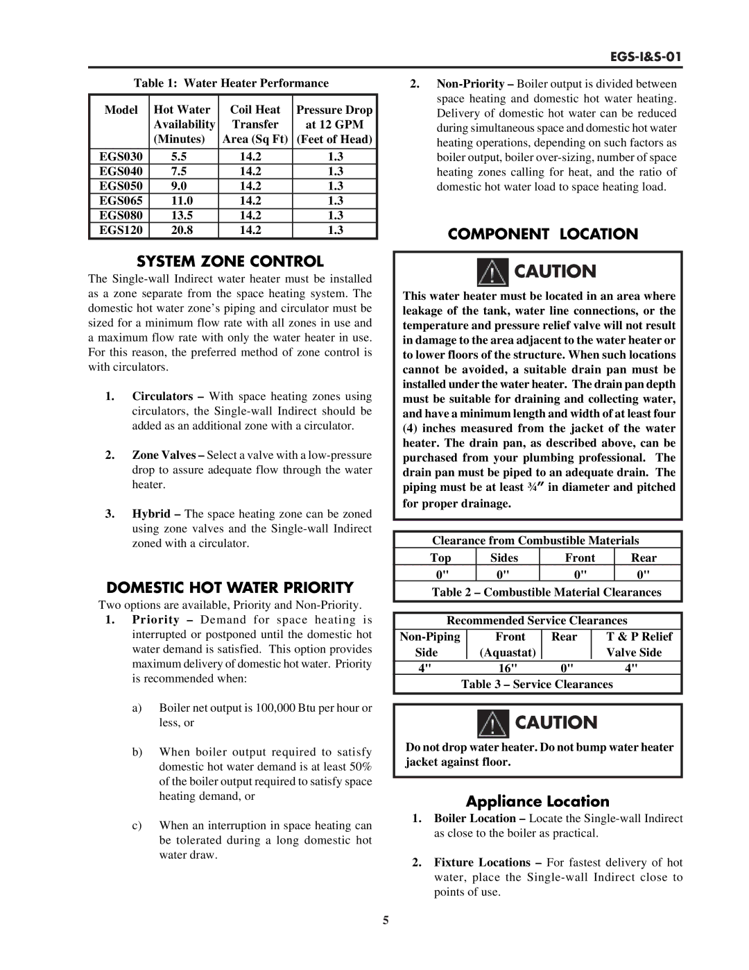 Lochinvar EGS-I&S-01 service manual System Zone Control, Domestic HOT Water Priority, Component Location 