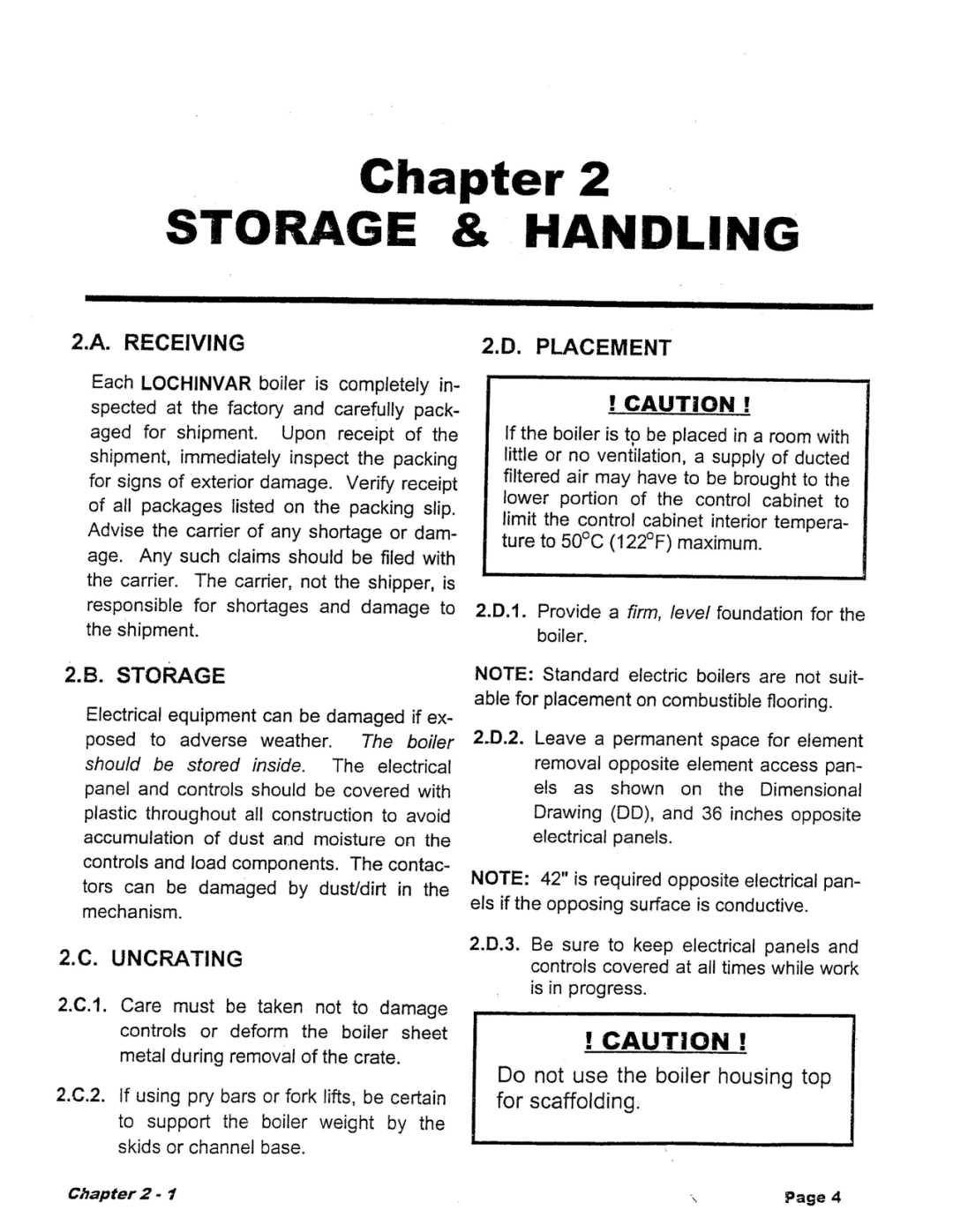 Lochinvar Electric Hot Water and Steam Boilers manual 