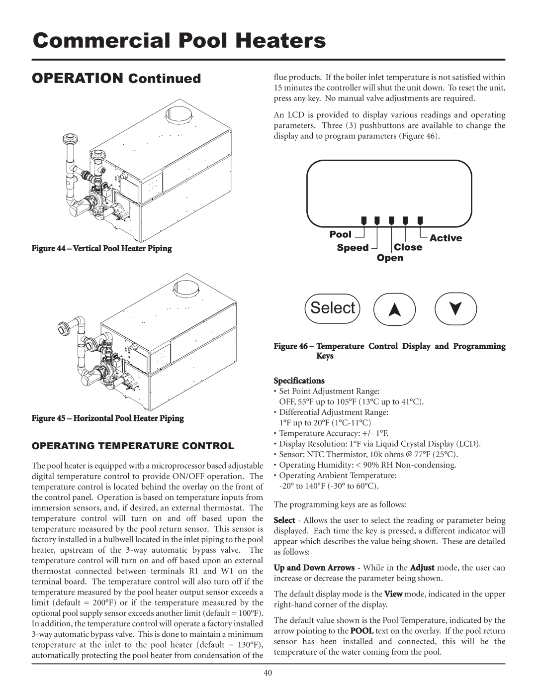 Lochinvar F0600187510 service manual Operation 