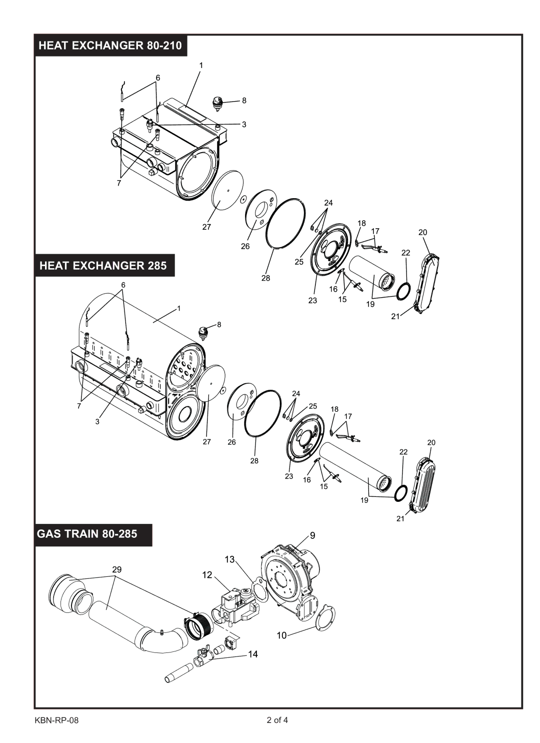 Lochinvar KBN-RP-08 manual Heat Exchanger 