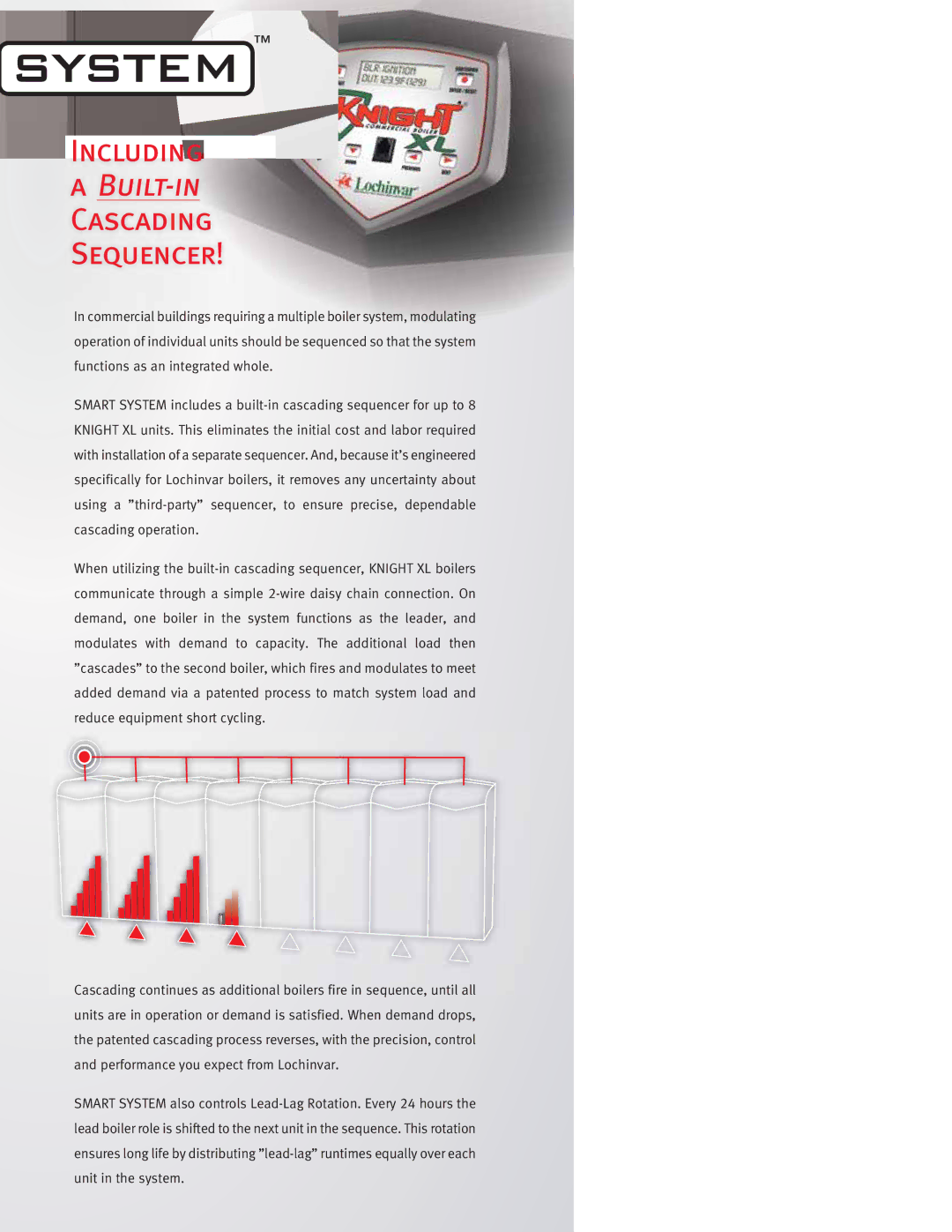 Lochinvar KBN600, KBN399, KBN500, KBN700, KBN800 manual Including, Built-in Cascading Sequencer 