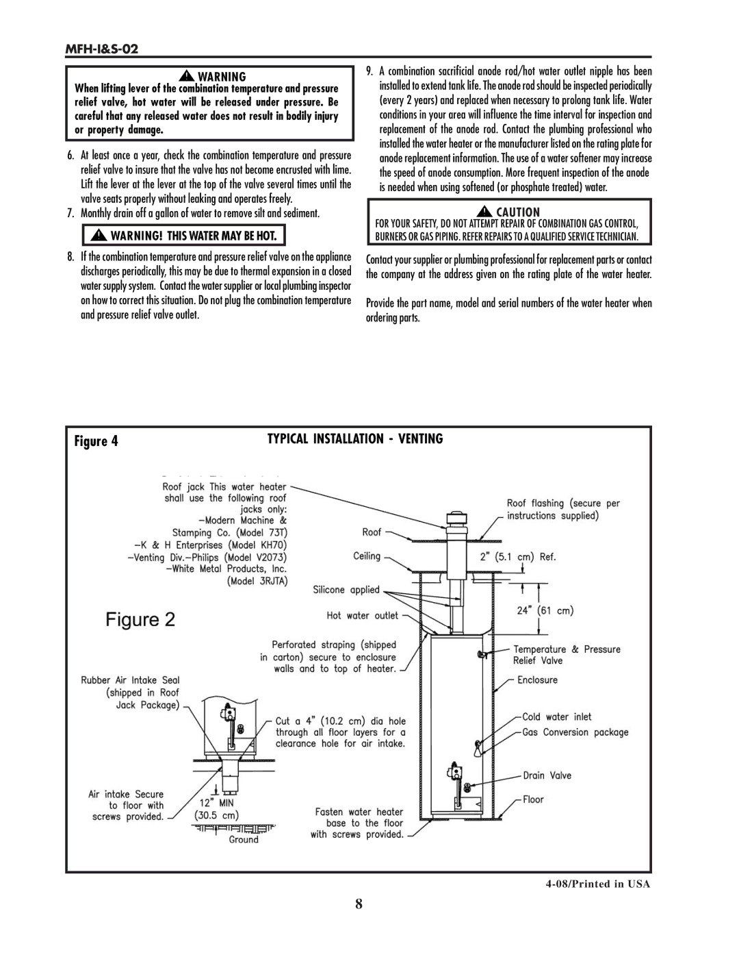 Lochinvar MFH-I&S-02 service manual Or property damage, Valve seats properly without leaking and operates freely 