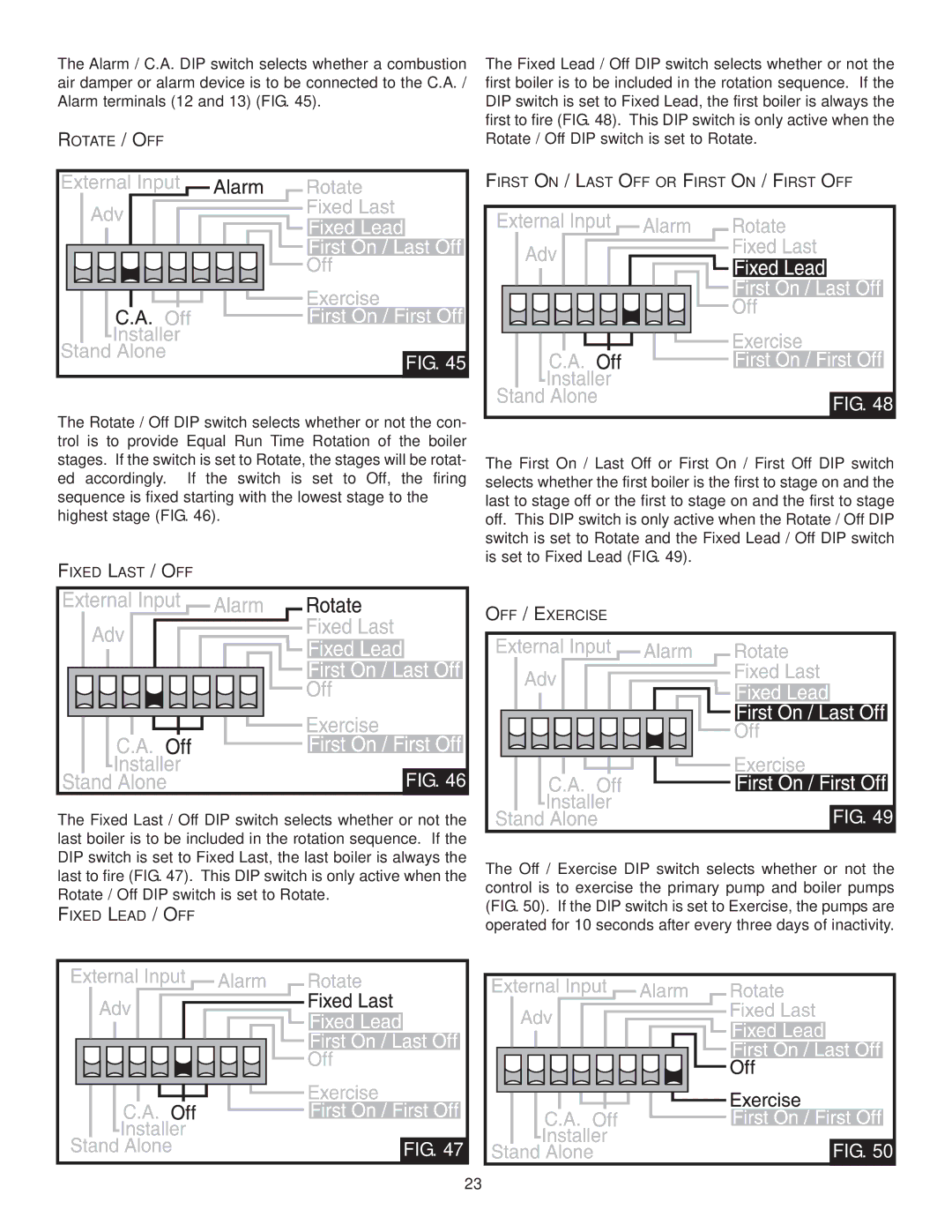 Lochinvar TST2313, MP2, INS7141, INS7162 installation instructions Rotate / OFF 