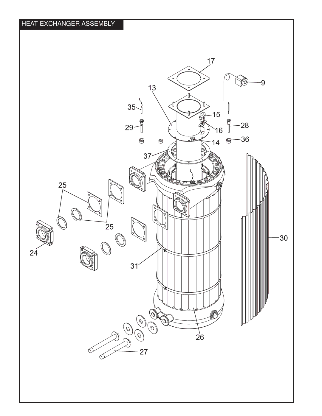 Lochinvar PB/PF 1501, PB/PF 2001, PB/PF 1701 manual Heat Exchanger Assembly 