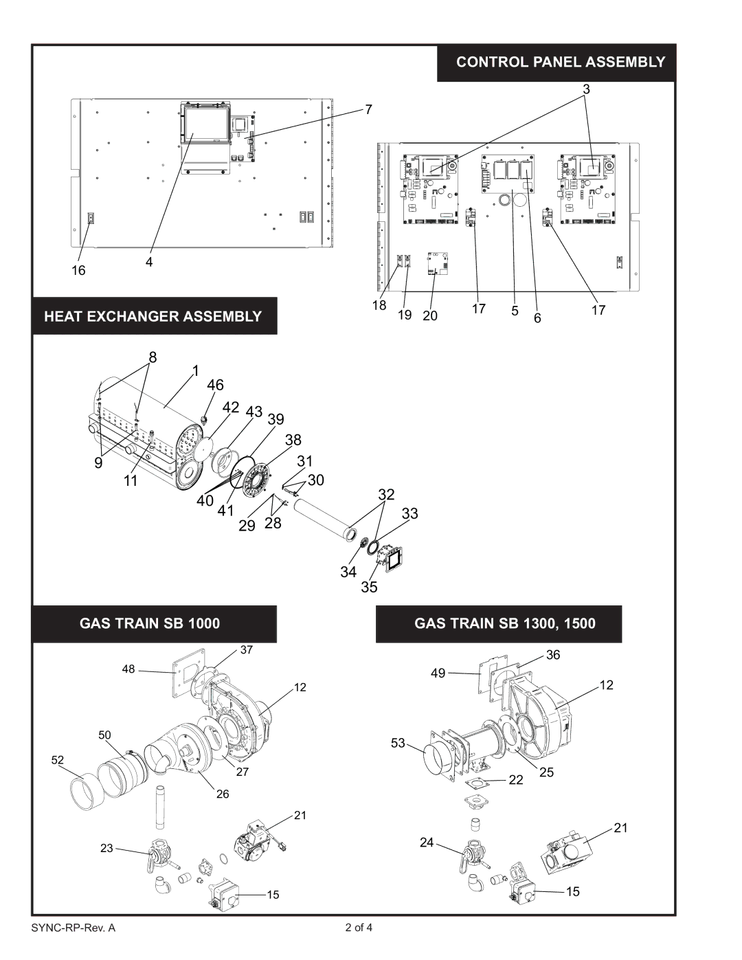 Lochinvar SB 1000 - 1500 manual Control Panel Assembly 