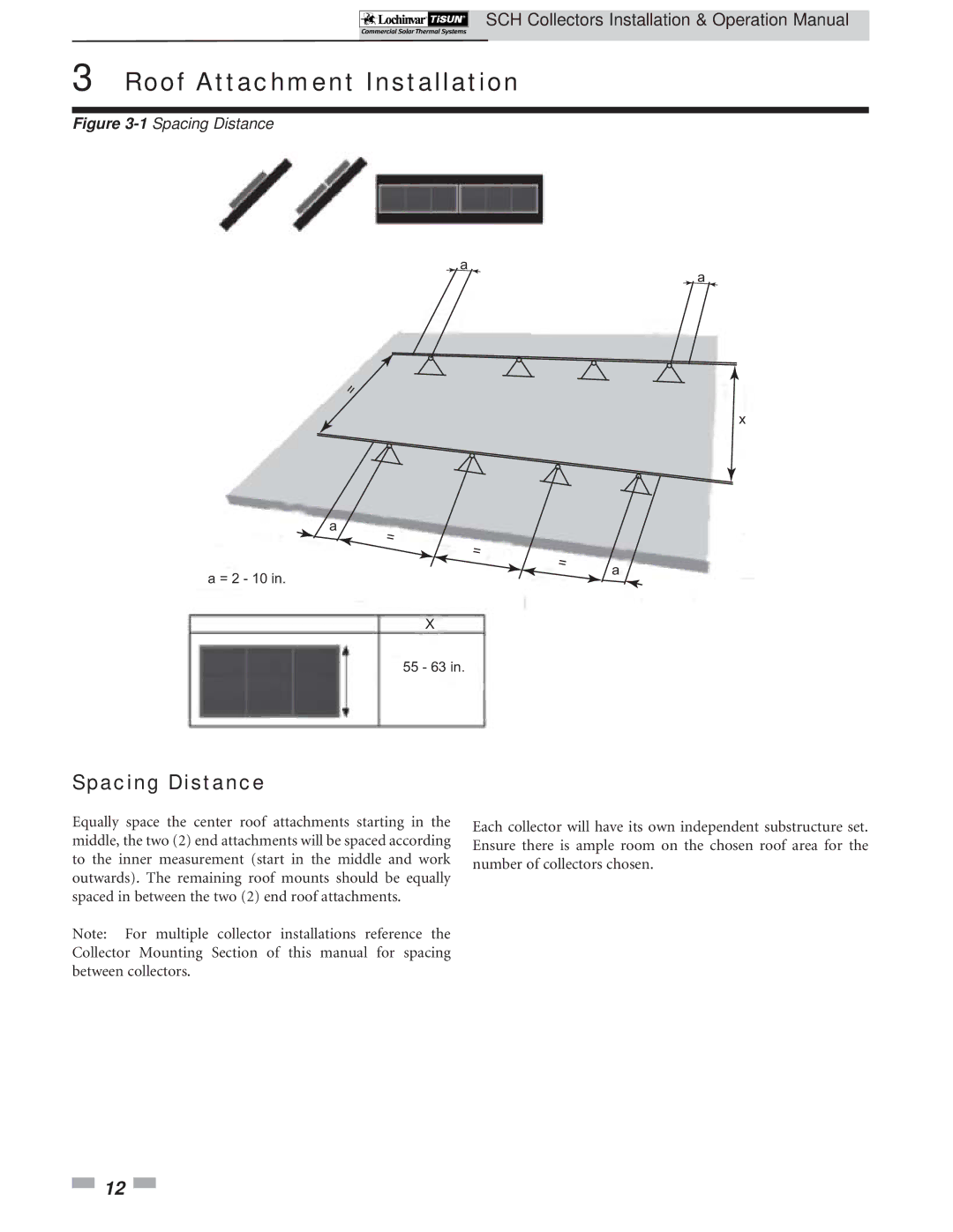 Lochinvar SCH-I-O operation manual 1Spacing Distance 