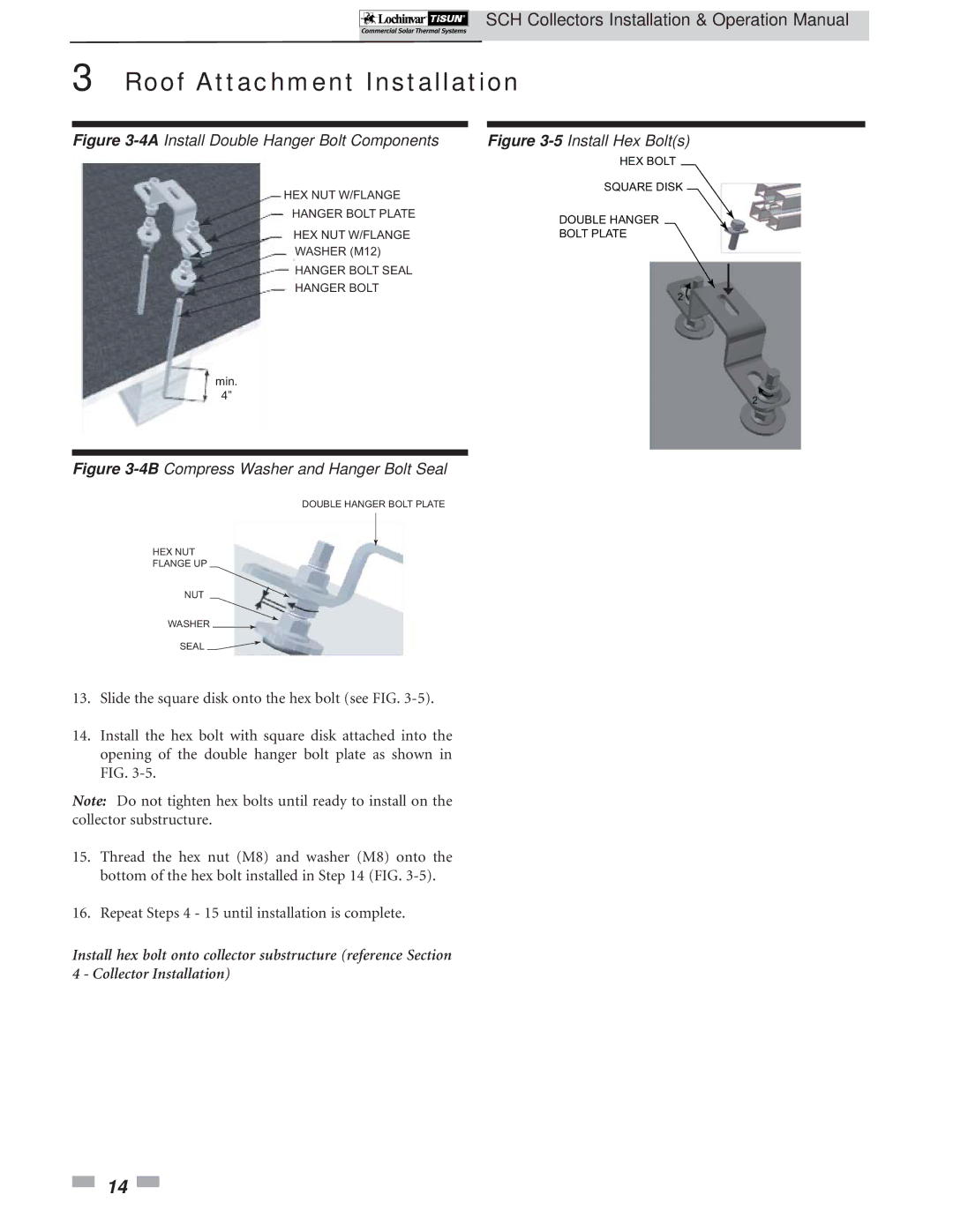 Lochinvar SCH-I-O operation manual 4A Install Double Hanger Bolt Components 