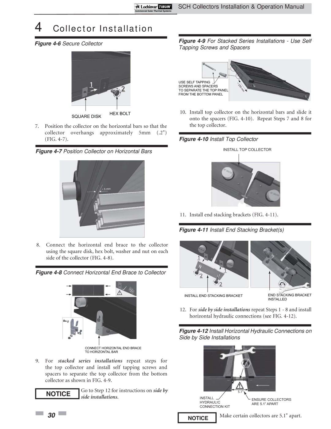 Lochinvar SCH-I-O operation manual Side installations 