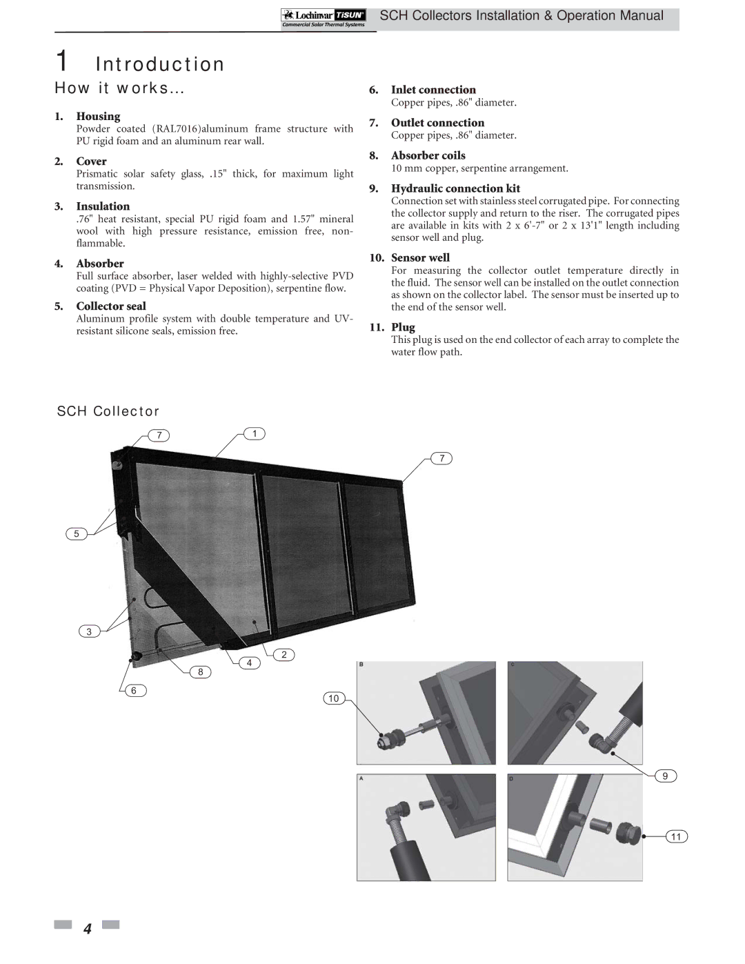 Lochinvar SCH-I-O operation manual How it works, SCH Collector 