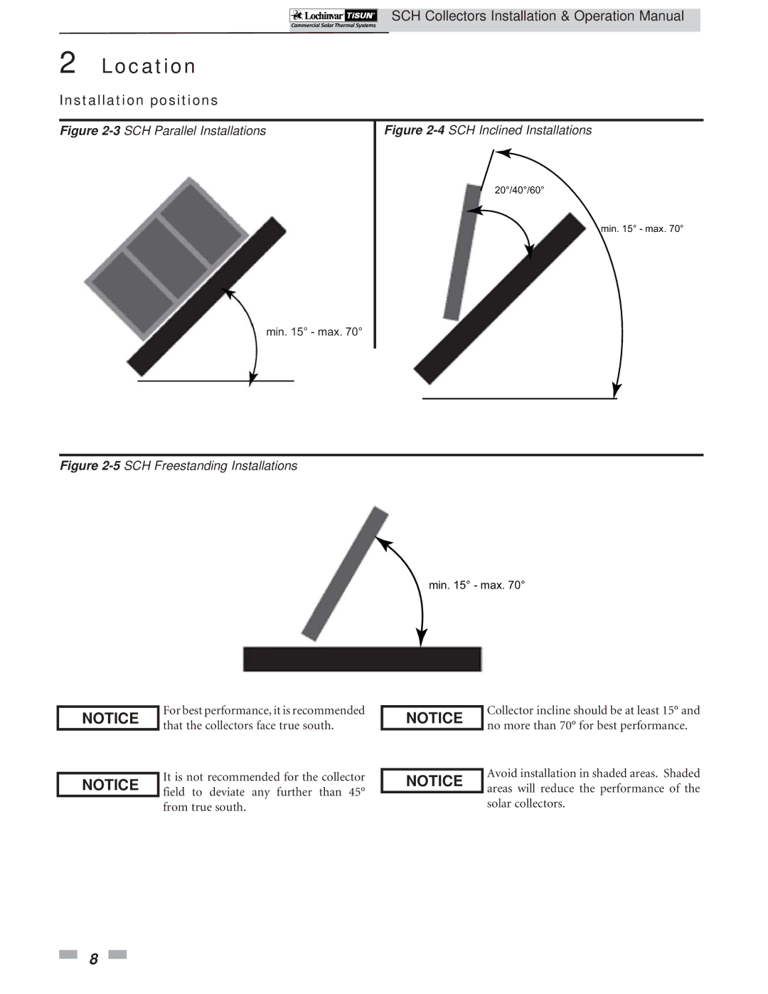 Lochinvar SCH-I-O operation manual Installation positions, 3SCH Parallel Installations 