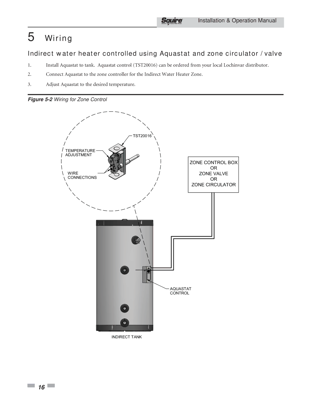 Lochinvar SIT119, SIT030 operation manual 2Wiring for Zone Control 