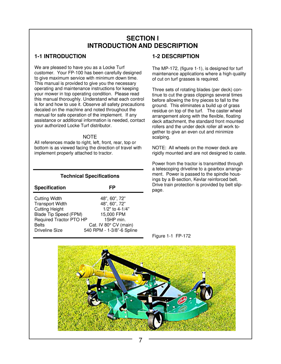 Locke FP-160-C, FP-172-C, FP-148-C manual 