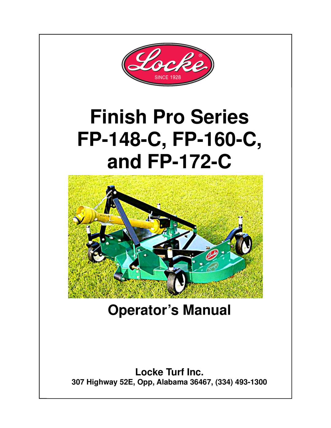 Locke FP-172-C, FP-160-C, FP-148-C manual 