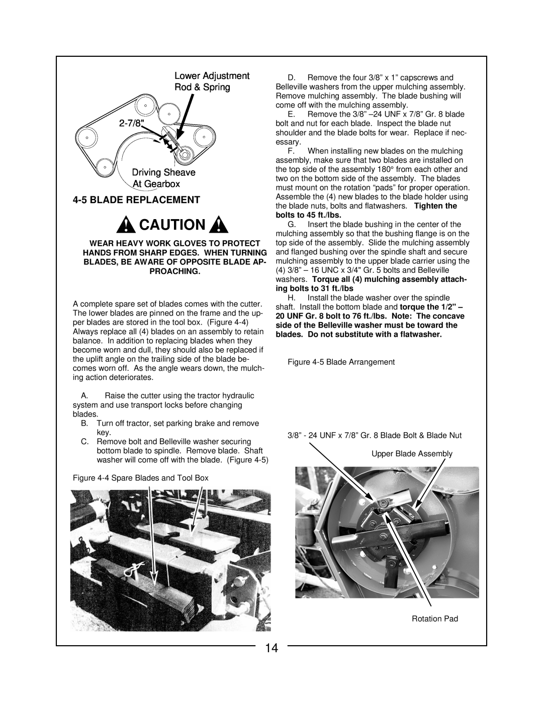 Locke MP-3132, FP-3132 manual 4Spare Blades and Tool Box 