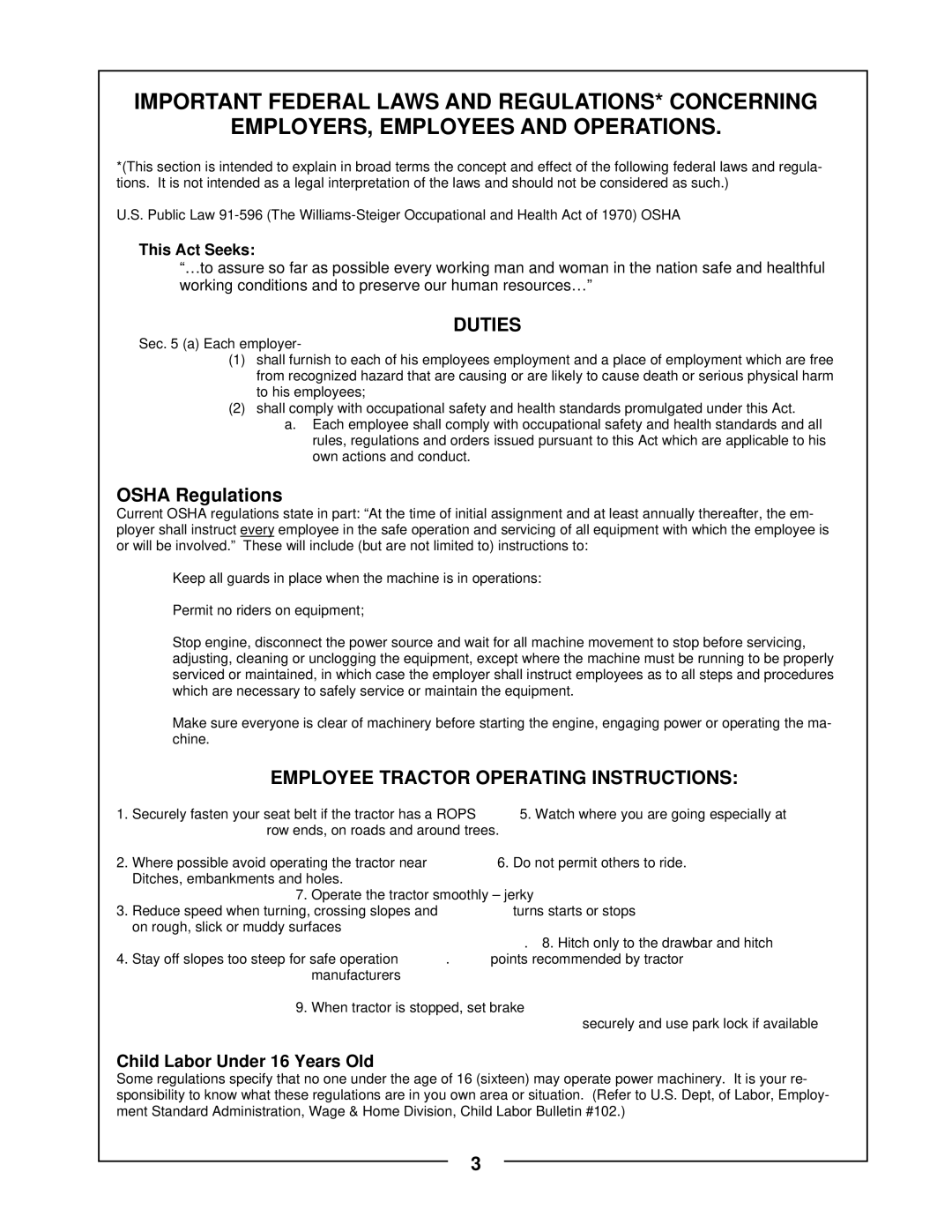 Locke TR-30 manual 