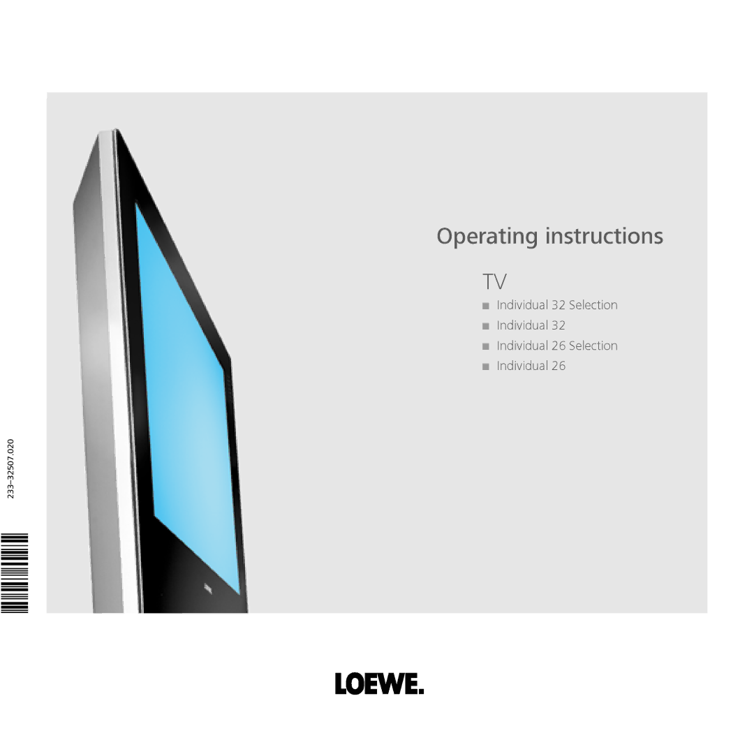 Loewe 23332507.020 manual Operating instructions 