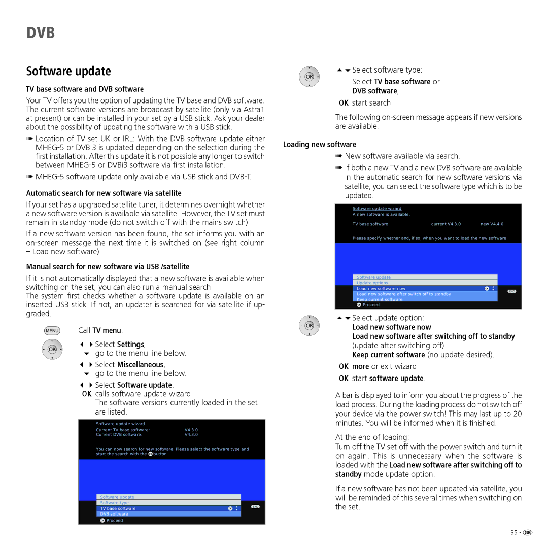 Loewe 32 manual Software update 