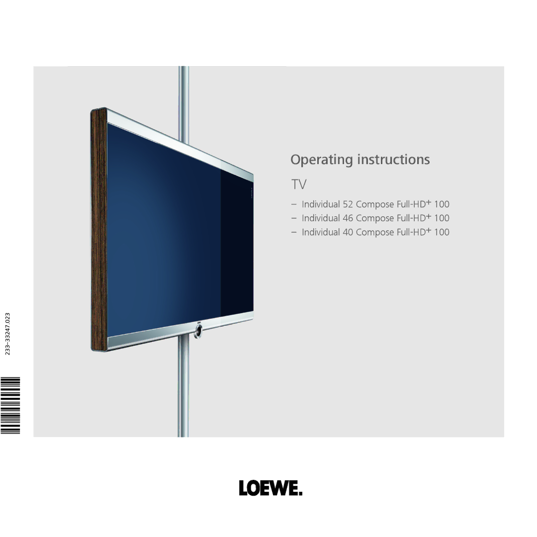 Loewe 52 manual Operating instructions 