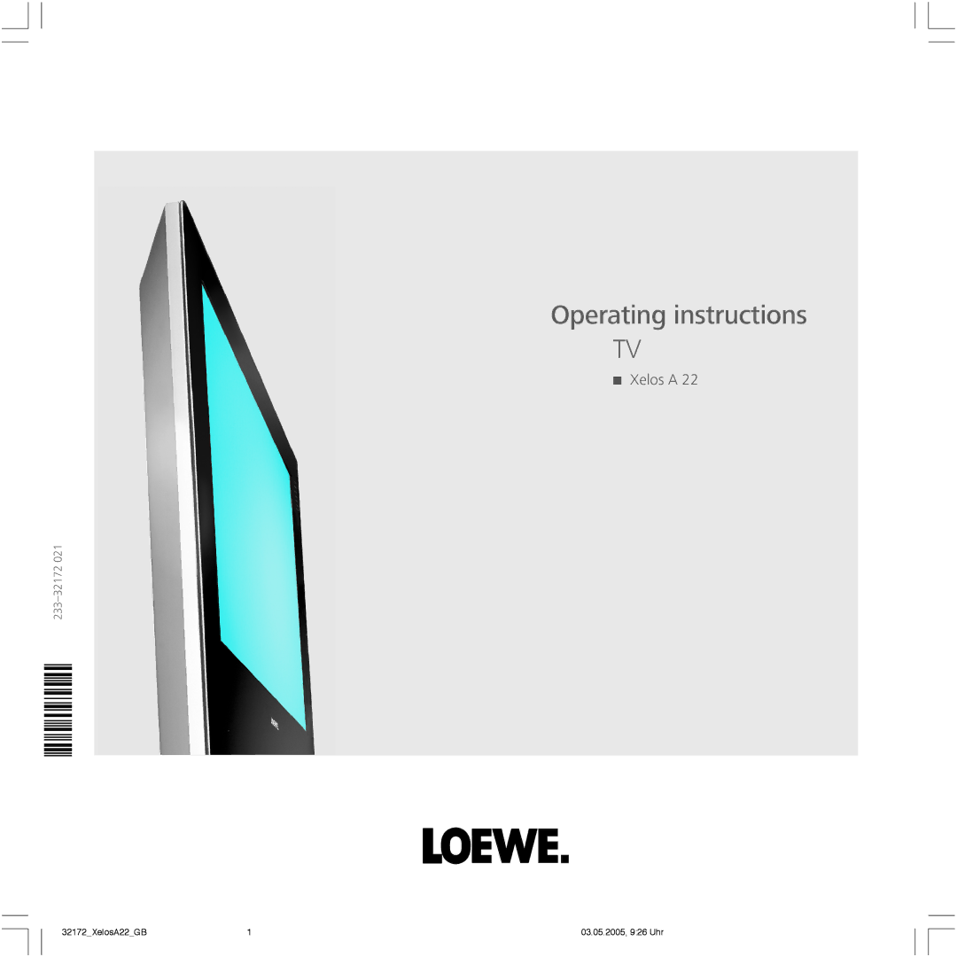 Loewe A 22 manual Operating instructions 