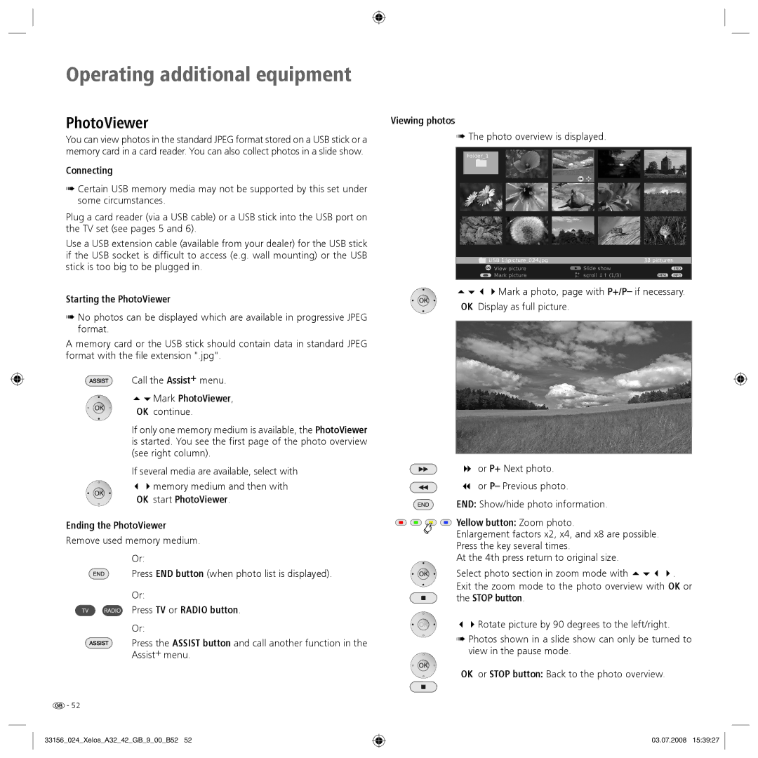 Loewe A 42 HD+ 100, A 37 Full-HD+ 100, A 37 HD+ 100, A 32 HD+ 100 manual PhotoViewer 