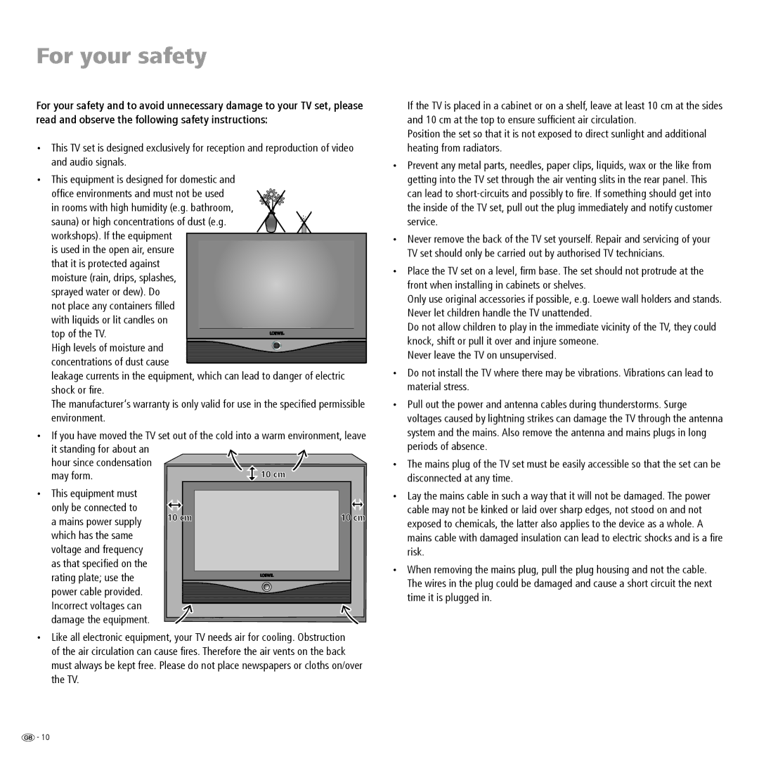 Loewe R 32, R 26, R 37 manual For your safety, This equipment must Only be connected to, Which has the same, Rating plate use 