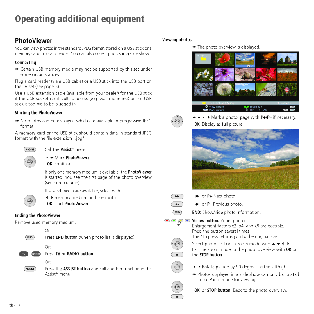 Loewe R 37 Full-HD+ 100, R 37 HD+ 100 operating instructions PhotoViewer 