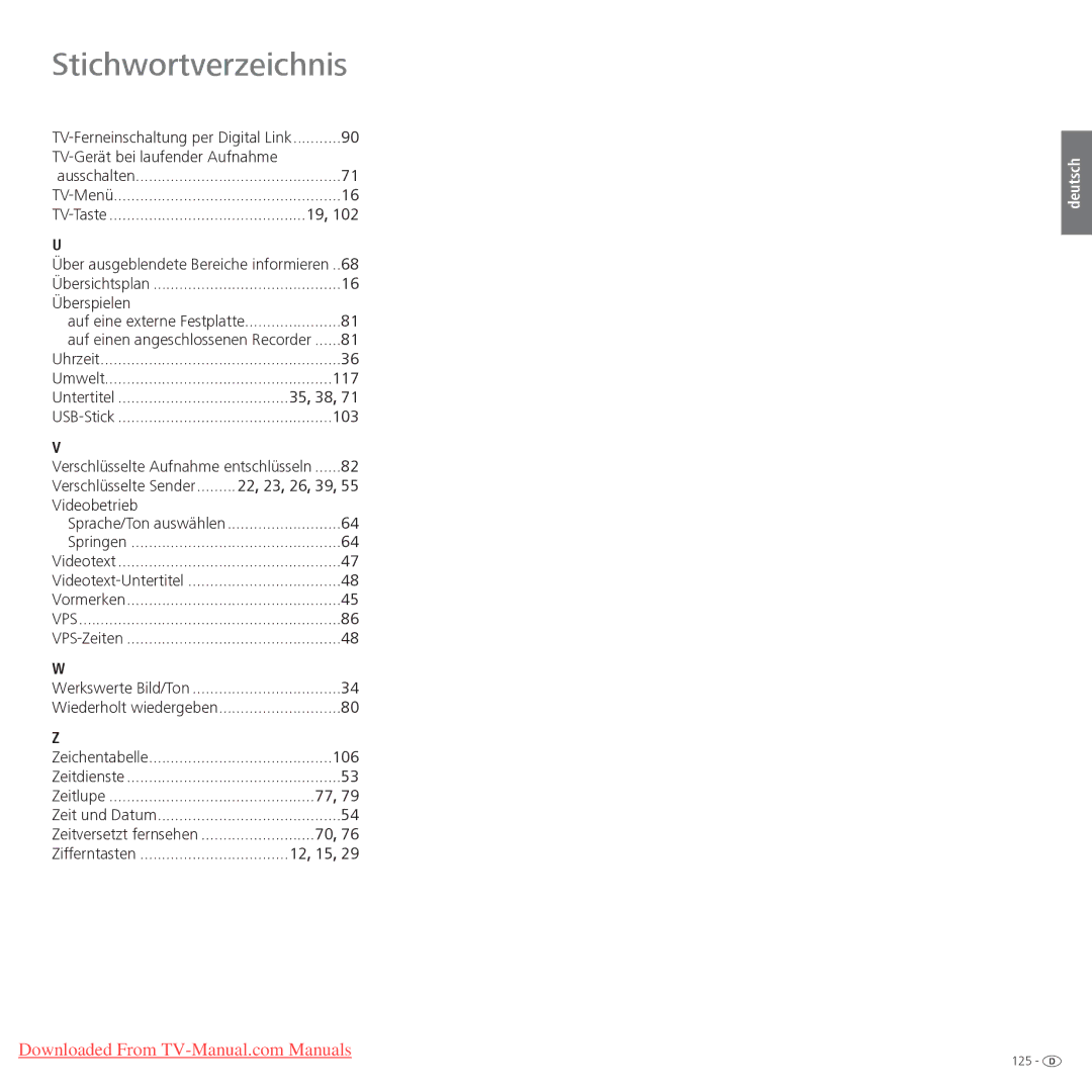 Loewe Xelos 32 LED, Xelos 40 LED manual Überspielen, Videobetrieb 