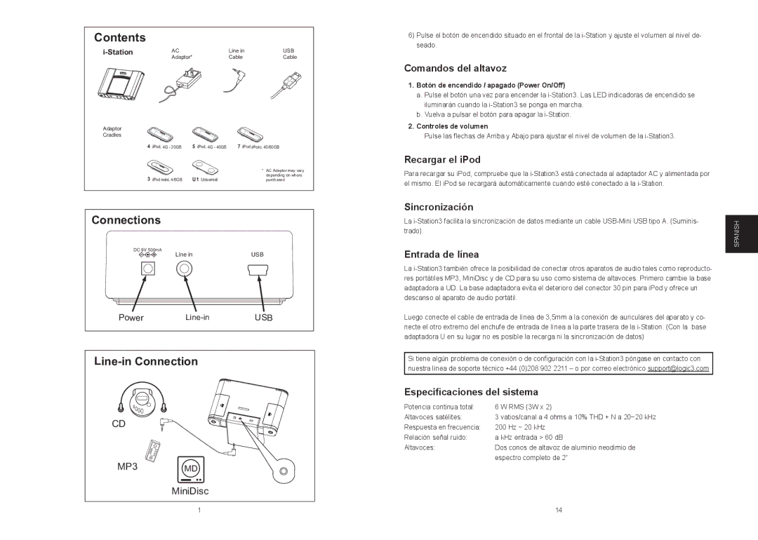 Logic 3 MIP103, Logic3 instruction manual Contents 