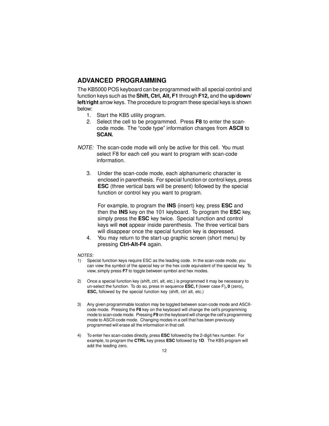 Logic Controls KB5000 user manual Advanced Programming, Scan 