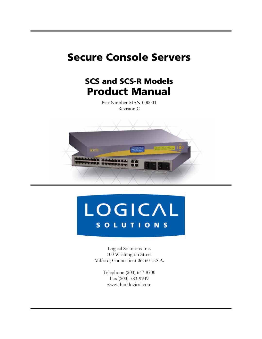 Logical Solutions manual Product Manual, SCS and SCS-R Models 