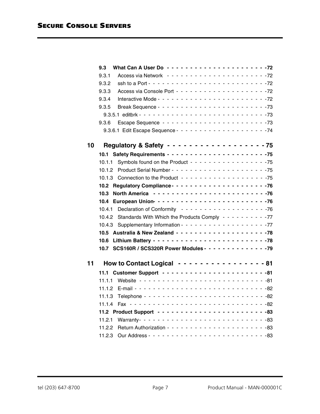 Logical Solutions SCS-R manual Regulatory & Safety 