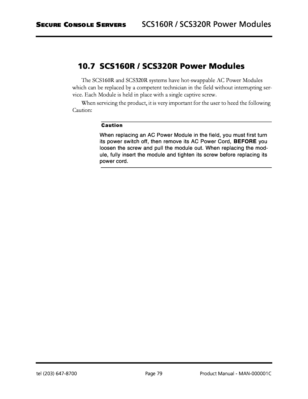 Logical Solutions SCS-R 10.7 SCS160R / SCS320R Power Modules, SECURE CONSOLE SERVERS SCS160R / SCS320R Power Modules 