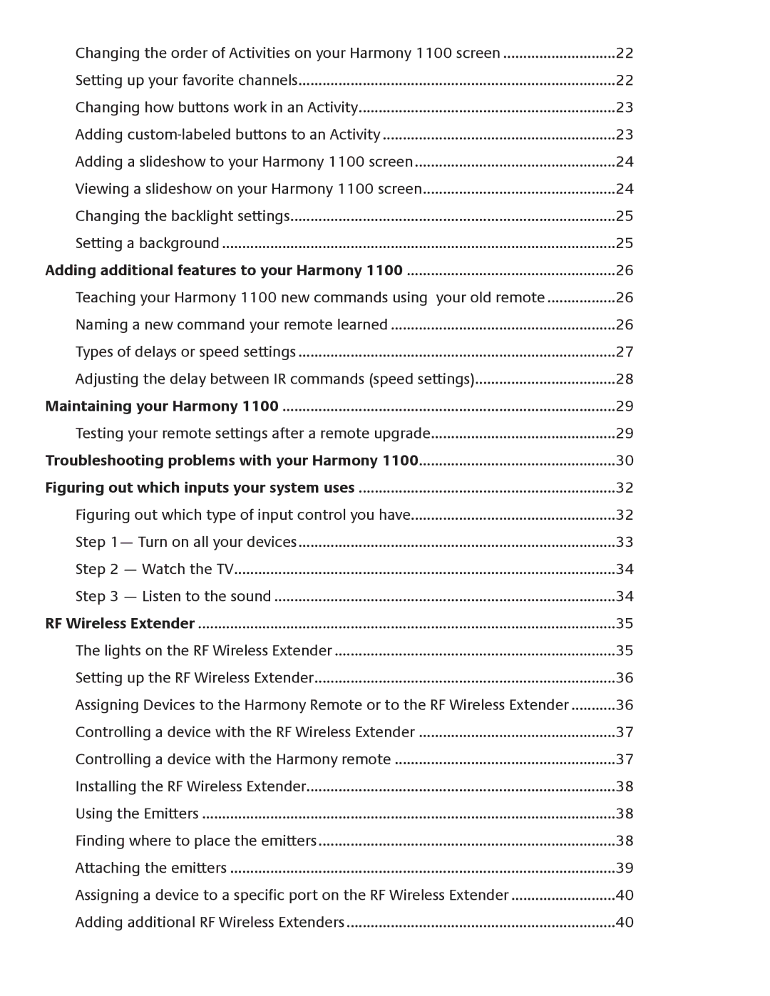 Logitech 1100 user manual Figuring out which inputs your system uses 