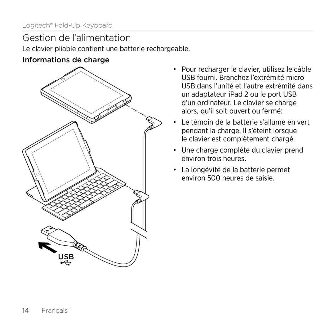 Logitech 2 manual Gestion de l’alimentation 