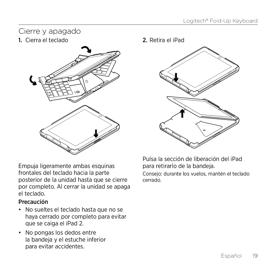 Logitech 2 manual Cierre y apagado 