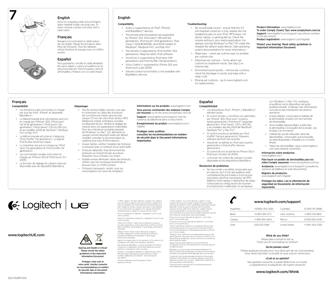 Logitech 500vi setup guide Los modelos del año 2009 de MacBook, MacBook Pro y Mac Pro 