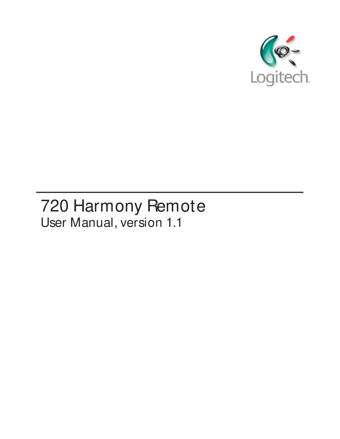 Logitech 720 user manual Harmony Remote 