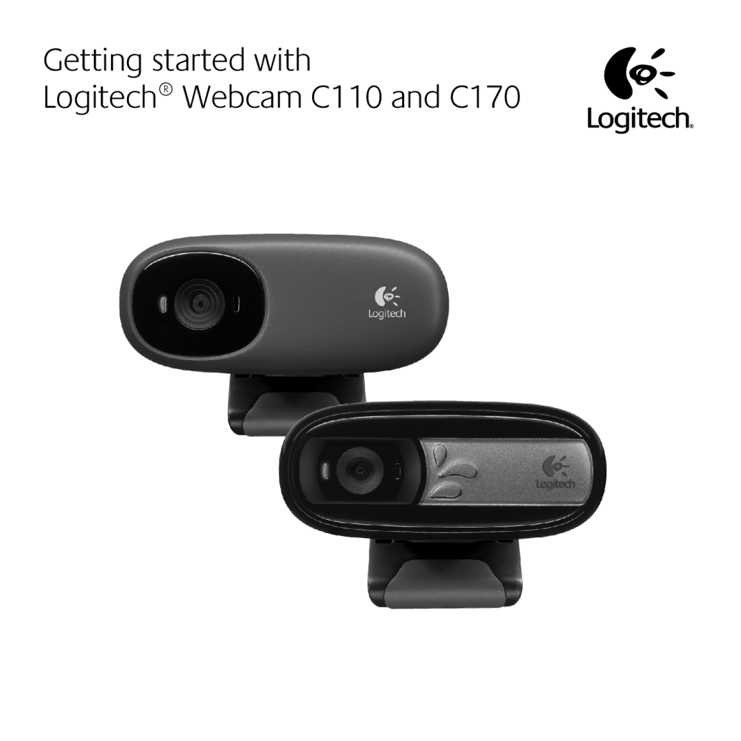 Logitech 960-000880 manual Getting started with Logitech Webcam C110 and C170 