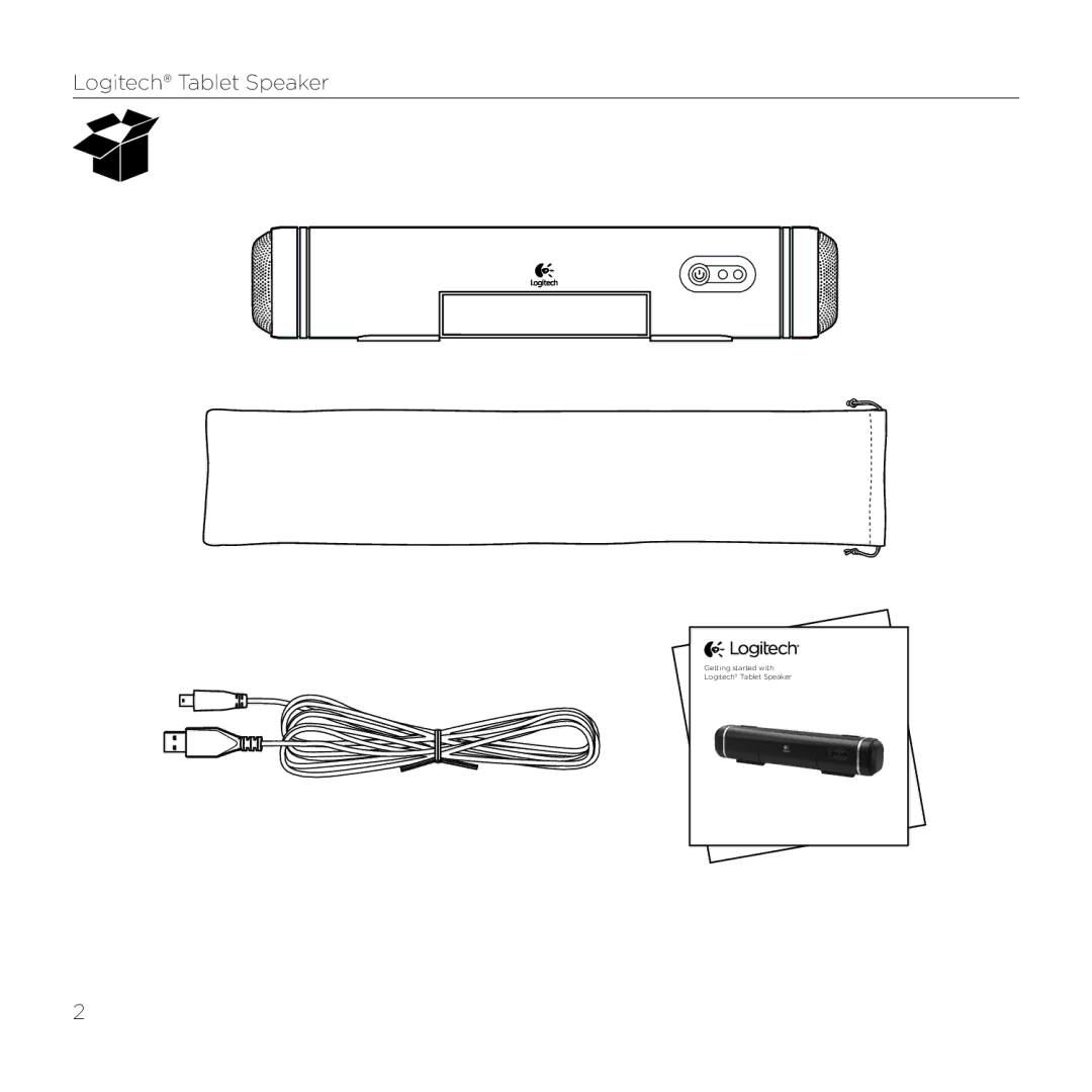 Logitech 984-000193 manual Logitech Tablet Speaker 