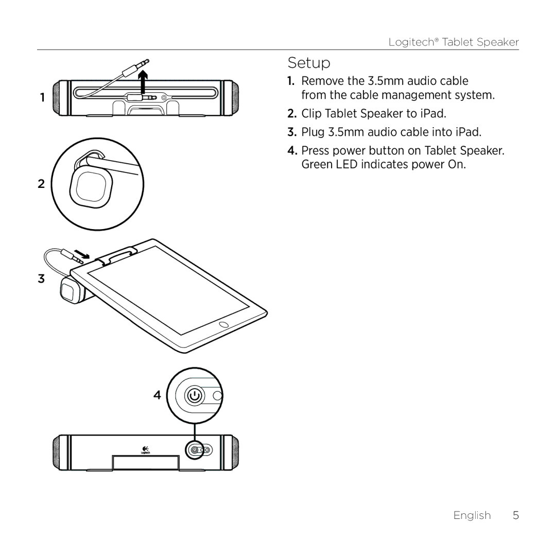 Logitech 984-000193 manual Setup 